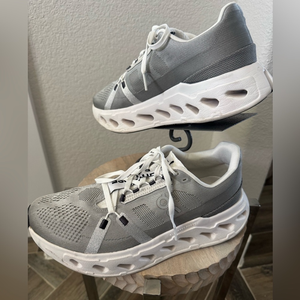 On Cloud Cloudtech Phase Grey And White Sneakers - image 1